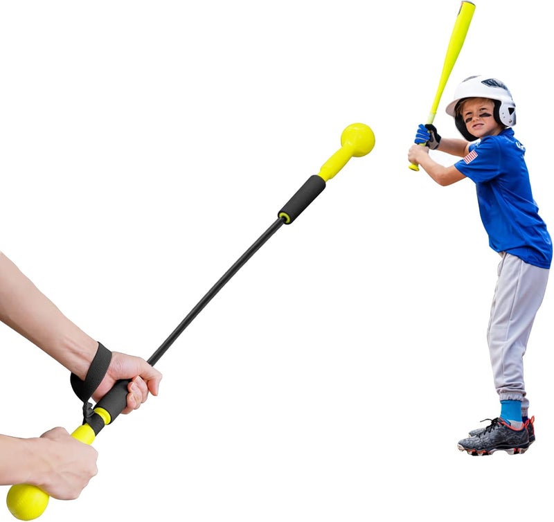 DEHAI Baseball Hitting Stick,Batting Practice Equipment for Baseball and Softball,Extended Handlebar with Grip Strap,Ideal One-on-One Baseball Training Equipment - Image 1